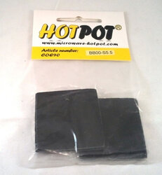 COE90 Voorgesneden vierkant zwart opaal - 5,5 cm (4 stuks)