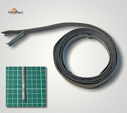 Zelfklevend loodband antiek (plaklood) 6mm breed 1m lang