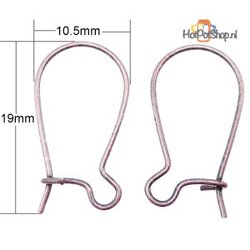 Gesloten oorbelhaak verzilverd (4 paar)