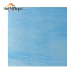 COE90 Wissmach 90-24 Blue/clear transparant glas ±10 x9cm