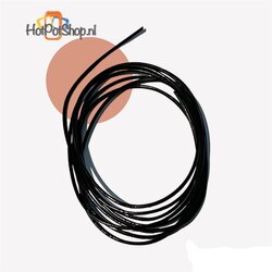 Lederen koord 1mm Zwart 1 Meter