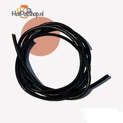 Lederen koord 3mm Zwart 1 Meter