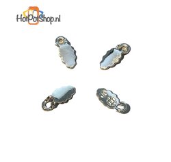 sieraden silver-plated earring bails leaf small (2 paar)