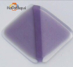 COE 90 Wissmach violet transparant - doorzichtig glas 10 x 9 cm (3 mm dik)