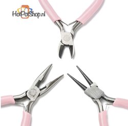 sierraad tangenset met rondbektang, platbektang en kniptang