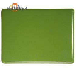 COE90 Bullseye Olive Green opaal 5 x 14 cm (3 mm dik)