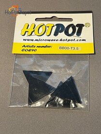 COE90 Voorgesneden driehoek zwart opaal - 3,5 cm (4 stuks)