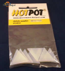 COE90 Voorgesneden driehoek wit opaal - 3,5 cm (8 stuks)