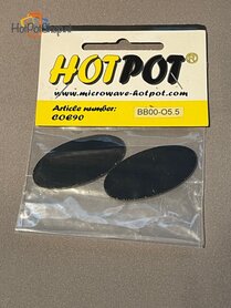 COE90 Voorgesneden ovaal zwart opaal - 5,5  cm (2 stuks)