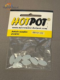 COE90 Voorgesneden ovaal wit opaal - 2 cm (7 stuks)