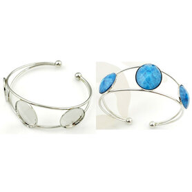 DoubleBeads metal bracelet å± 18.5cm with 3 cabinets