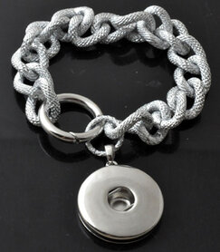 DoubleBeads EasyButton XL bracelet å± 20cm (nickel colour)