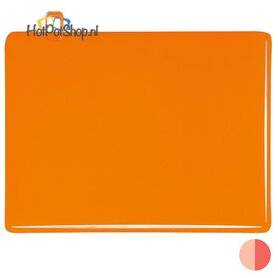 COE90 Bullseye Tangerine Orange opaal 10 x 14 cm (3 mm dik)