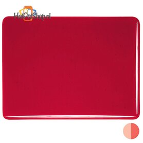 COE90 Bullseye Red transparant 10 x 14 cm (3 mm dik)