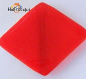 COE 90 Wissmach dark-red transparant glass 10 x 9 cm (3 mm dik)