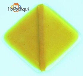 COE 90 Wissmach yellow transparant glass 10 x 9 cm (3 mm dik)