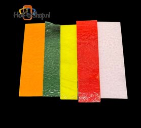 COE90 Bullseye stroken scrap glas (3 mm dik)