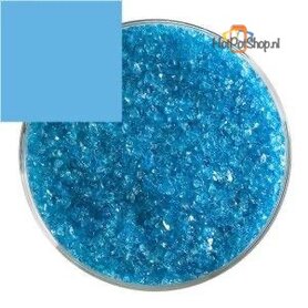 Bullseye transparant Turquoise blue frit medium (45g)