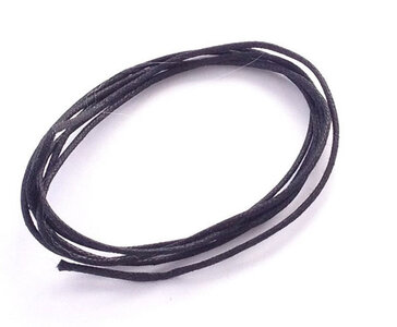 Wax cord 1mm black 1 Meter