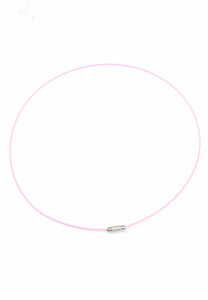 Metalen halsketting met sluiting roze ± 45cm (± 1mm dik)